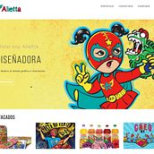 Portafolio de ilustración con WordPress. Un proyecto de Creatividad, Diseño, Diseño Web, Ilustración tradicional y Desarrollo Web de Alietta Carbajal - 18.03.2020
