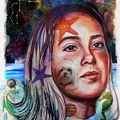 Retrato ilustrado en "mixed media". Un proyecto de Dibujo de Retrato de Nuria Márquez Almuiña - 20.03.2020