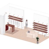 Zona textil en local comercial. Un proyecto de Arquitectura interior de Nieves Gómez - 20.03.2017