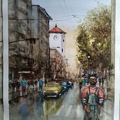 Mi Proyecto del curso: Paisajes urbanos en acuarela. Watercolor Painting project by Carlos Baròn - 03.20.2020