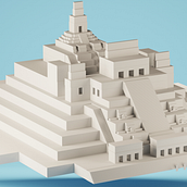 PIRÁMIDES MI MÉXICO. 3D, 2D Animation, Architecture, 3D Design, 3D Modeling, and Advertising project by Luis David Pérez - 03.21.2020