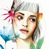 Mi Proyecto del curso: Retrato ilustrado en acuarela. Projekt z dziedziny  użytkownika ana_canuelo - 21.03.2020