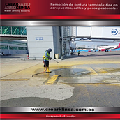 Remoción de pintura termoplástica con Water Jetting a presión de 15.000 PSI.. Un projet de Signalisation de Franklin Sanchez - 21.03.2020