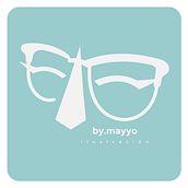 Mi Proyecto del curso: Ilustración vectorial para principiantes Identidad @by.mayyo. Een project van  Br, ing en identiteit,  Ontwerp, Vectorillustratie y Digitale marketing van Cristina Mayo - 22.03.2020
