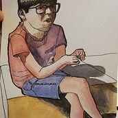 Mi Proyecto del curso: Cuaderno de retratos en acuarela.. Watercolor Painting project by Jorge P - 03.22.2020