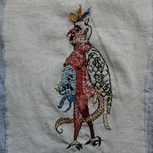 Monstruo con todas las puntadas aprendidas en el curso.. Embroider project by Ana Roa - 03.22.2020