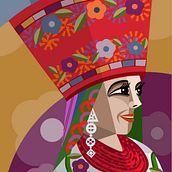 Jochera,  en semana santa en Pichincha, Ecuador. Un proyecto de Diseño digital e Ilustración digital de Ursula Julve - 06.05.2020
