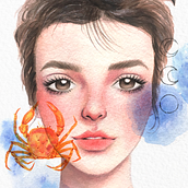 Project: watercolor portrait. Un progetto di Disegno, Illustrazione tradizionale e Pittura ad acquerello di Cyntia Nishida - 23.03.2020