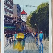 Mi Proyecto del curso: Paisajes urbanos en acuarela. Artes plásticas projeto de juantxubazan - 23.03.2020