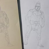 Mi Proyecto del curso: Ilustración para cómics: anatomía de un superhéroe. Traditional illustration project by Victor Cruz - 03.24.2020