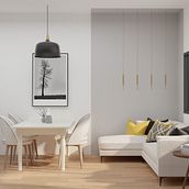 Departamento, sector cocina/ comedor - estar. Un projet de 3D, Architecture, Design d'intérieur , et Postproduction photographique de Luciana Gómez Devecchi - 24.03.2020