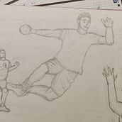 Handball selectividad Ein Projekt aus dem Bereich Artistische Zeichnung von Ángel Silva - 24.03.2020