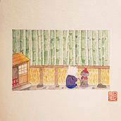 Final Project: Watercolor Illustration with Japanese Influence. Drawing, and Watercolor Painting project by seronion - 04.01.2020