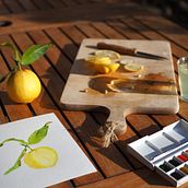 lemon watercolor . Un progetto di Pittura ad acquerello di Ga - 25.03.2020