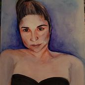 Mi Proyecto del curso: Retrato artístico en acuarela. Un progetto di Disegno artistico di Andrea Arenas - 26.03.2020