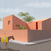 Representación gráfica de proyectos arquitectónicos. Un projet de Architecture, Collage, Dessin, Design , Conception 3D, Conception numérique , et Retouche photographique de Daniela Vázquez - 21.03.2020