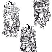 Meu projeto do curso: Desenho e ilustração digital de tatuagens com o Procreate. Tattoo Design project by val_maltas - 03.27.2020