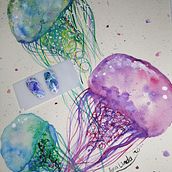 MEDUSAS EN UÑAS . Traditional illustration project by Alma Linda de Díaz - 03.27.2020