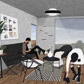interior collage. Architectural Illustration, Architecture, and Collage project by Sylwia Wróbel - 03.27.2020