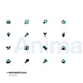 — Animated food icons free. 2D Animation, Graphic Design, Interactive Design, and UX / UI project by nora.arnone - 03.27.2020