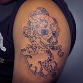 Mi Proyecto del curso: Tatuaje para principiantes (Skull Kraken). Un projet de Art urbain, Conception de tatouage et Illustration traditionnelle de Jesús Serrano - 27.03.2020