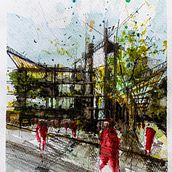 Mi Proyecto del curso: Paisajes urbanos en acuarela. Een project van Architectuur,  Urban art,  Artistieke tekening y Aquarelschilderen van Carlos Duarte - 30.03.2020