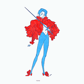 Guerreras. Animation, Sketching, Character Design, and Digital Illustration project by Paula Valiño Rivera - 03.30.2020