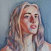 Retrato artístico en acuarela: retrato 1. Watercolor Painting project by esmolkac - 03.30.2020