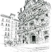 Ciudades amuralladas. Drawing, and Architectural Illustration project by Luis Ruiz Padrón - 03.30.2020