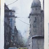 Mi Proyecto del curso: Paisajes urbanos en acuarela. Watercolor Painting project by Moira - 04.01.2020