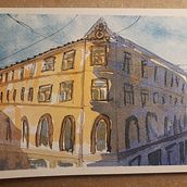 My project in Architectural Sketching with Watercolor and Ink course Ein Projekt aus dem Bereich Aquarellmalerei von anitamunk - 31.03.2020