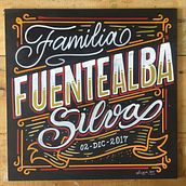 Letrero familiar - Fuentealba Silva. Caligrafia, H, Lettering, e Lettering projeto de Luis Rojas Villarroel - 05.03.2019