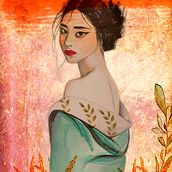 Japonesa . Drawing, and Artistic Drawing project by Natalia García - 04.01.2020