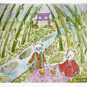 Meu projeto do curso: Ilustração em aquarela com influência japonesa. Drawing, Traditional illustration, and Painting project by Soraya Roque - 04.01.2020