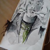 Mi Proyecto del curso: Retrato artístico en acuarela. Fine Arts project by Olimpia Manjón - 05.02.2020