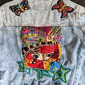 Mi Proyecto del curso: Diseño de moda: pintura y bordado sobre prendas. Embroider project by Narda Góngora - 06.30.2020