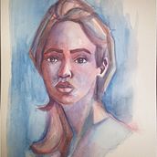 Mi Proyecto del curso: Retrato artístico en acuarela. Un projet de Beaux Arts de Daniela Tapia - 03.04.2020