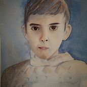 Mi Proyecto de Retrato artístico en acuarela . Lukisan Cat Air proyek oleh sintexis77 - 04.03.2020