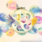 My project in Embroidery and Watercolor Basic Techniques course . Broderie de Flávia Vendramin - 04.03.2020