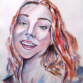 Mi Proyecto del curso: Retrato artístico en acuarela. Un progetto di Pittura ad acquerello di Regina Vaquero - 03.04.2020