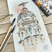 Mi Proyecto del curso: Dibujo arquitectónico con acuarela y tinta. Fine Arts project by Cuco Cuervo - 04.13.2020