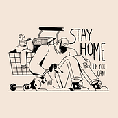 Stay Home. Traditional illustration project by Matheus Costa - 04.03.2020
