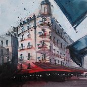 My project in Architectural Sketching with Watercolor and Ink course. Een project van Aquarelschilderen van lhasa67 - 03.04.2020