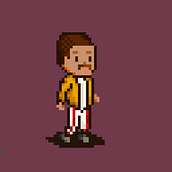 Freddie Mercury . % Jorge Andres Capacho tarafından hazırlanan Piksel Sanatı projesi - 04.03.2020