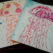 Una nueva galaxia.. Watercolor Painting project by Abril Martínez - 04.04.2020