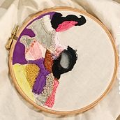 Me llamo Corinne-this is part of my first attempt at raised embroidery! I’m excited to learn more :). Un projet de Broderie de barber_corinne11 - 04.04.2020