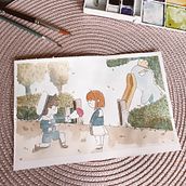 Mi Proyecto del curso: Ilustración en acuarela con influencia japonesa. Watercolor Painting project by iredavila - 04.04.2020