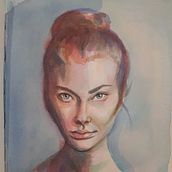 My project in Artistic Portrait with Watercolors course . Pictură în acuarelă de carina_3 - 04.05.2020
