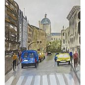 Segundo urbano. . Pictură în acuarelă de Juan Luna Ramirez - 04.05.2020