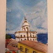 Final project . Architecture, Sketching, Drawing, Artistic Drawing, Painting, and Watercolor Painting project by roselys - 04.05.2020